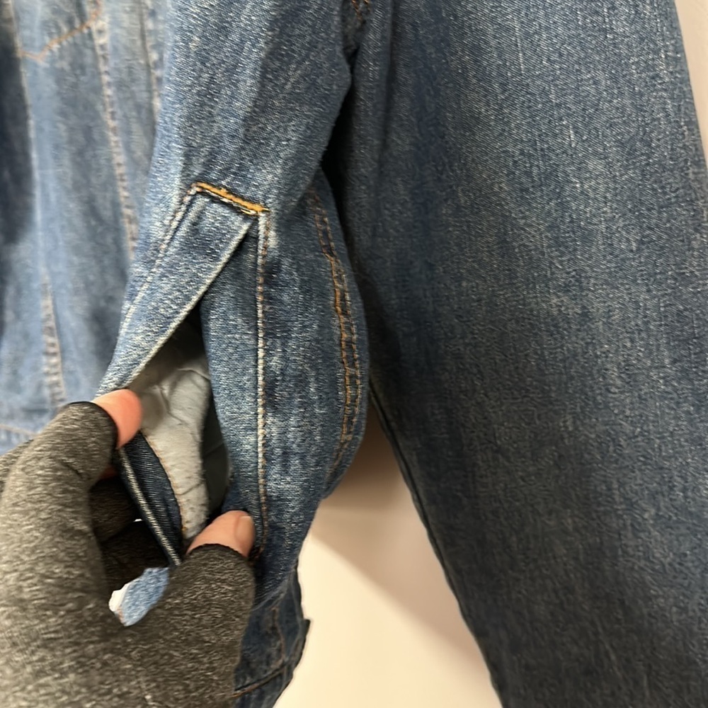 Vintage Tiara International Denim Jacket Lined with Sweater Material Size L, 90s - Picture 9 of 12